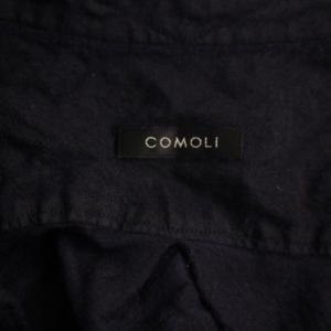 COMOLI 23SS ウールシルク コモリシャツ 2 ネイビー X01-02014