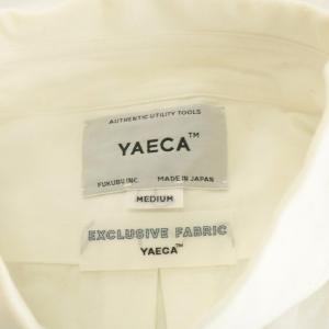 YAECA シャツ 長袖 コットン M 白 ホワイト 12104 /AN25