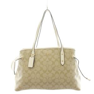 シグネチャー ドローストリング キャリーオール ハンドバッグ トートバッグ ショルダーバッグ レザー PVC