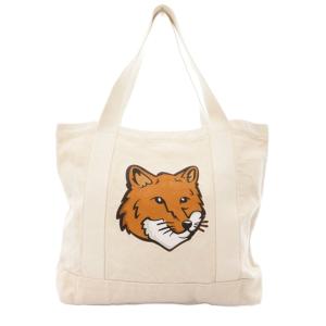 トートバッグ キャンバス 生成 キナリ オフホワイト フォックスヘッド LW05101WW0050 /IU