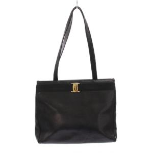 トートバッグ リザード型押しレザー 黒 ブラック ヴァラリボン 212530 /YM