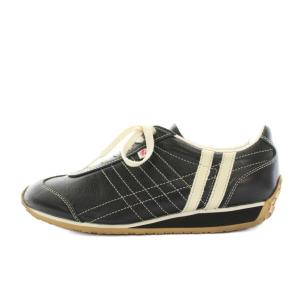 パミール PAMIR スニーカー シューズ レザー 37 黒 ブラック 27071 /YT