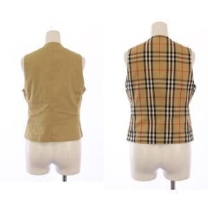 burberrys ヴィンテージ リバーシブル ベスト ノバチェック M ベージュ FY003-039