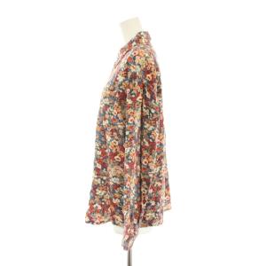 A.P.C. シャツ ブラウス 長袖 花柄 34 赤 レッド 黄 イエロー 青 ブルー 23216-1-75462 /YT
