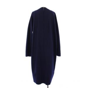 BLAMINK ウールバックジップワンピース 36 ネイビー 7926-299-0130