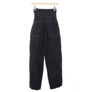 Max Mara スラックスパンツ ハイウエスト ジップフライ タック I34 紺 ネイビー /BB