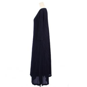 PLEATS PLEASE ISSEY MIYAKE イッセイミヤケ プリーツ ワンピース 2 ネイビー PP41JH285