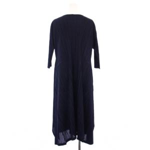 PLEATS PLEASE ISSEY MIYAKE イッセイミヤケ プリーツ ワンピース 2 ネイビー PP41JH285