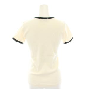 HYSTERIC GLAMOUR リンガーTシャツ カットソー クルーネック 半袖 ヒスガール プリント FREE 白 ホワイト 黒 ブラック