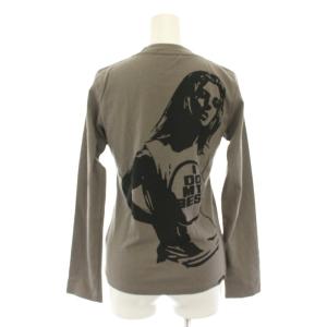 HYSTERIC GLAMOUR ロンT Tシャツ カットソー クルーネック 長袖 ロゴプリント ヒスガールプリント FREE グレー 2CL-6880