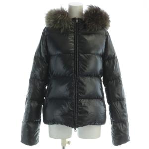 アダラ Adhara ダウンジャケット 38 黒 ブラック ファー取り外し可能 MFG-1035R /AP
