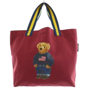 トートバッグ ハンドバッグ ベア ナイロン 赤 レッド /AN20