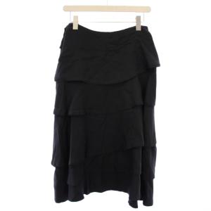 Tao AD2006 フレアスカート ロング フリル リボン M 黒 TS-S063 /BM