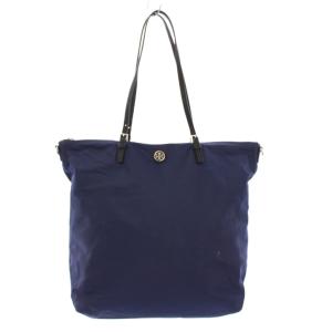 トートバッグ ハンドバッグ ナイロン ロゴ ワンポイント 紺 ネイビー /BB