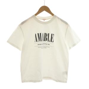 バックブリーズテックロゴTシャツ カットソー 半袖 38 白 ホワイト プリント ロゴ 085-12527