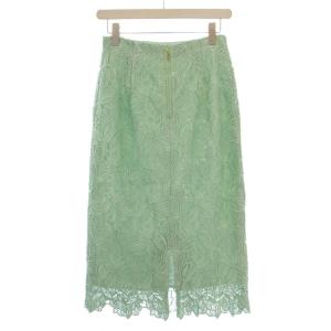 ANAYI 22SS リーフレースタイトスカート ロング 38 緑 102217-11-070-73-380 /BM