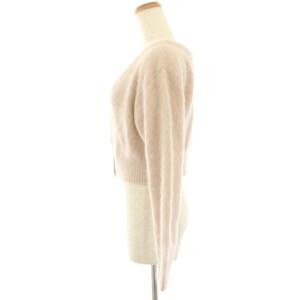 SNIDEL 24AW フォックスアルパカショートカーディガン シャギーニット ウール 長袖 F ピンク SWNT244045