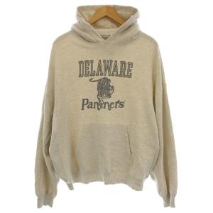 DELAWARE パーカー スウェット ペイント加工 プルオーバー M ヘザーグレー /G