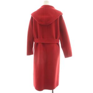 BALLSEY コート ロング丈 フード ウール アウター 34 赤 レッド /AN11