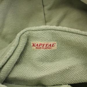 KAPITAL SURF プルオーバーパーカー スウェット 長袖 ロゴ プリント 1 緑 グリーン /BB