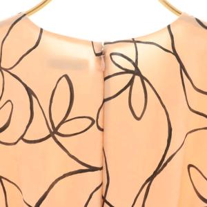 TOMORROWLAND ワンピース ロング ノースリーブ 総柄 36 ピンク /DF