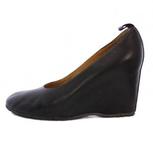 MM6 Maison Margiela パンプス シューズ ウェッジソール レザー 38 ブラック /BM