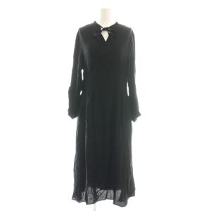 ワンピース ロング 長袖 34 ブラック /DF
