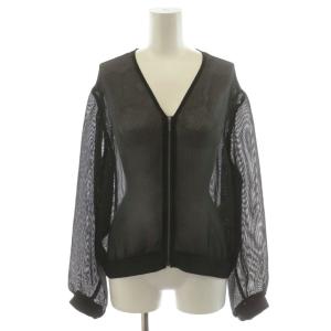 24SS Ta/Peメッシュ ブルゾン ジップアップ 9 黒 ブラック JKCYCM0606 /AN51