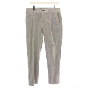 テーパードパンツ スラックス ジップフライ ストレッチ ベロア 1 グレー /BB