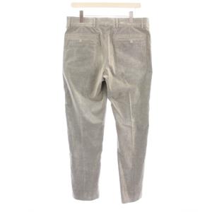 GIORGIO ARMANI テーパードパンツ スラックス ジップフライ ストレッチ ベロア 1 グレー /BB
