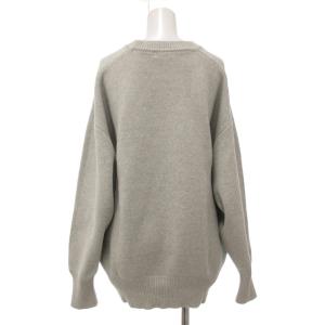 SHIPS カレッジ ロゴ ジャカード プルオーバー ニット 長袖 グレー 灰色 316-05-0816 /YJ