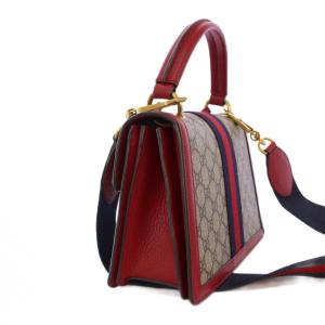 GUCCI GGスクリーム クイーン マーガレット ハンドバッグ 2WAY ベージュ レッド 476541