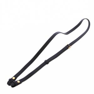 ショルダーストラップ レザー ロゴ 黒 ブラック /BB OH