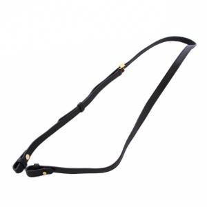 FENDI ショルダーストラップ レザー ロゴ 黒 ブラック /BB OH