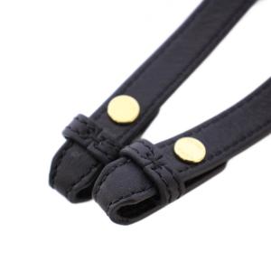 FENDI ショルダーストラップ レザー ロゴ 黒 ブラック /BB OH