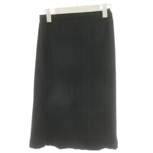 プリーツスカート フレアスカート ひざ丈 2 黒 ブラック IM21FG455 /AN22