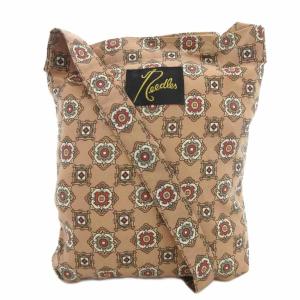 ナイロンタッサーミニブックバッグ ショルダーバッグ ポシェット ベージュ 総柄 EJ036 /IU