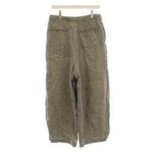 Needles ヒザデルパンツ 麻 リネン 千鳥格子 チェック 1 グレー EJ135 /G