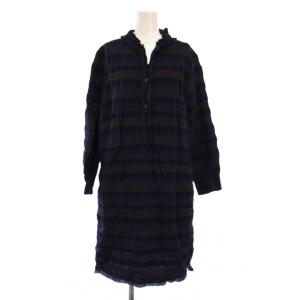 ワンピース ボーダー フリル ウール シルク 2 Z-360