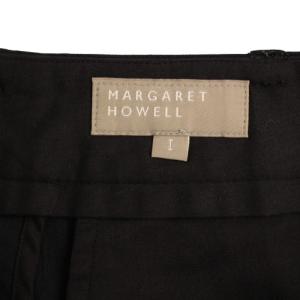 MARGARET HOWELL スラックスパンツ ジップフライ ウール 1 黒 578-9243002 /BM