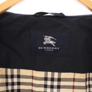 BURBERRY LONDON スタンドカラージャケット アウター ショート丈 裏地ノバチェック 48 紺 ネイビー /BB
