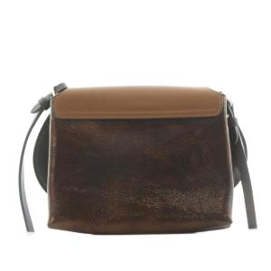 SMYTHSON ピロー Pillow ショルダーバッグ レザー ゴールド色 茶 ブラウン /AN50