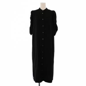 GATHER SHOVLDER SHIRT DRESS ワンピース ロング 五分袖 ペチコート付き 36
