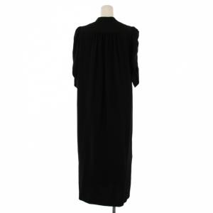 BORDERS at BALCONY GATHER SHOVLDER SHIRT DRESS ワンピース ロング 五分袖 ペチコート付き 36