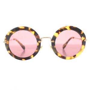 サングラス 眼鏡 アイウェア ラウンド セルフレーム べっ甲柄 4926 140 茶 ブラウン 7S0-0A0