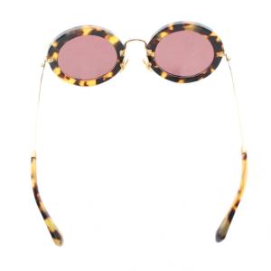 miumiu サングラス 眼鏡 アイウェア ラウンド セルフレーム べっ甲柄 4926 140 茶 ブラウン 7S0-0A0