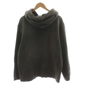 STUSSY Old stussy 90s パーカー プルオーバー スニーカー柄 プリント L グレー USA製 /AN40