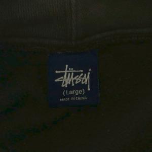 STUSSY Old stussy 90s パーカー プルオーバー スニーカー柄 プリント L グレー USA製 /AN40