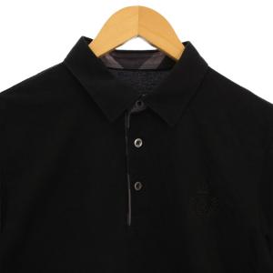 BLACK LABEL CRESTBRIDGE ポロシャツ 半袖 ロゴ刺繍 M 黒 51P55-765-09 /BM