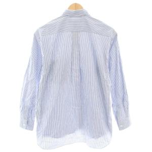COMME des GARCONS SHIRT シャツ 丸襟 XS サックスブルー ネイビー FZ-B219